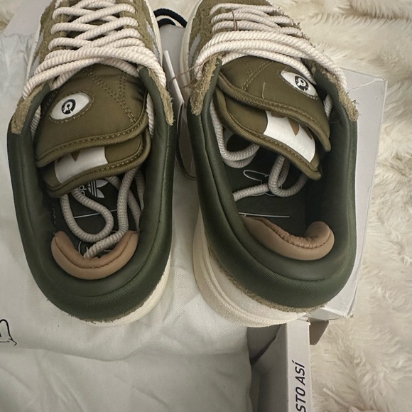 adidas Women's Sneakers in Olive and Cream - Picture 3 of 5